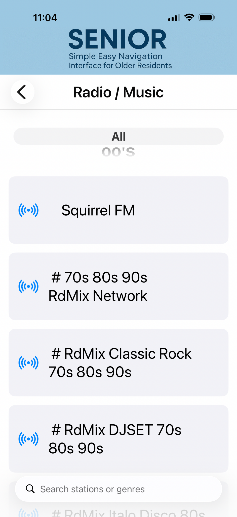 SENIOR radio
